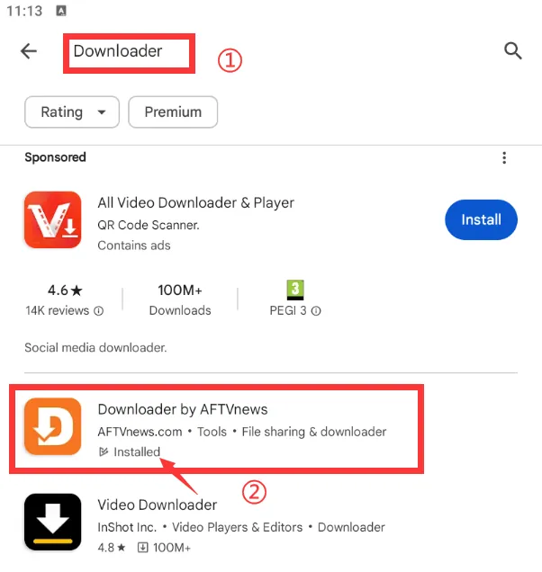 Instalar Downloader Instalar Downloader